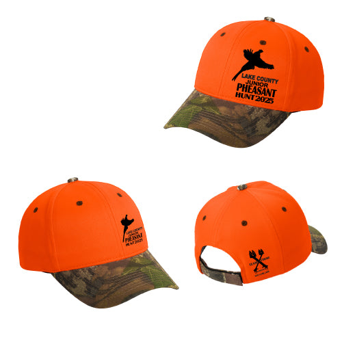 Lake County Jr Phesant Hunt 2025 camo orange hat