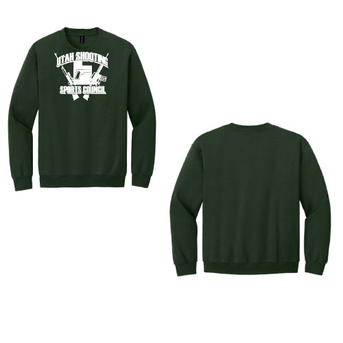 USSC Crew Sweat Shirt  8oz Full Front Forest Green