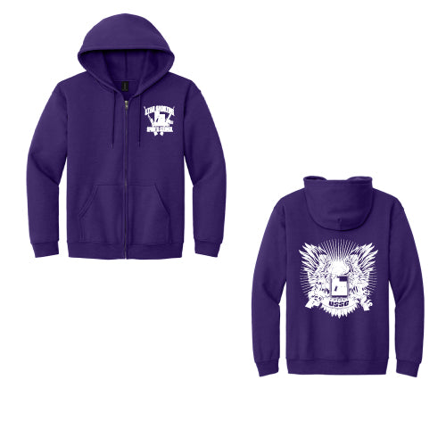 USSC Hoodie Sweatshirt ZIP Purple