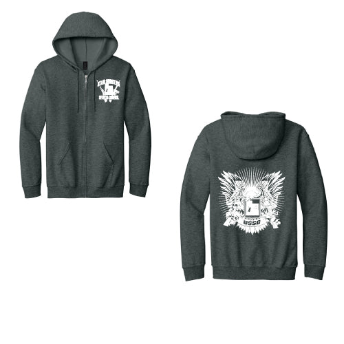 USSC Hoodie Sweatshirt ZIP Heatherd Gray