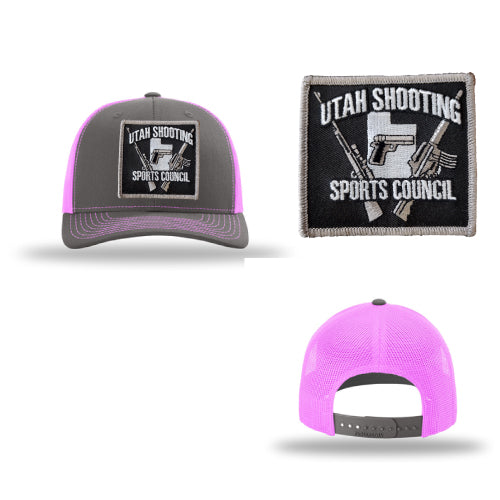 USSC structured cap trucker gray pink