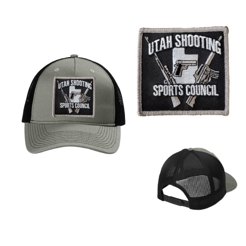 USSC structured cap c112 trucker Heatherd gray black