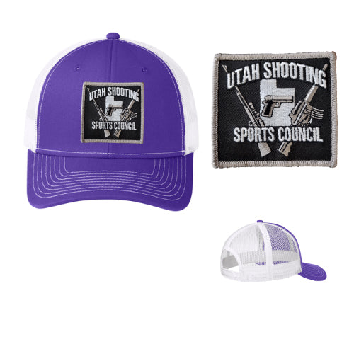 USSC structured cap R112 Purple white trucker