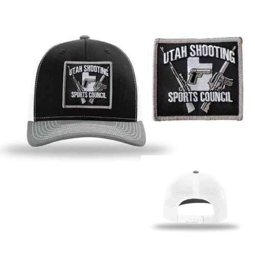 USSC structured cap R112 black white gray trucker