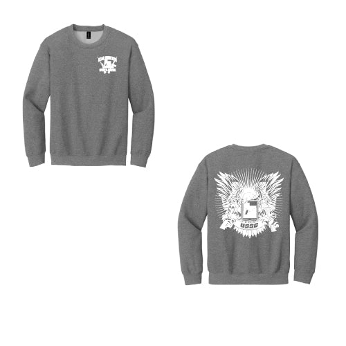 USSC Crew Sweat Shirt  8oz LC Full Back gray heatherd